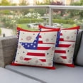 thumbnail image 4 of Independence Day Pillow Covers 2 Pack Flag Day Retro Blue Red Star Fireworks Stripes Pillowcase Waterproof Outdoor Throw Pillow Cover for Patio Garden Square Cushion 24”x24”, 4 of 9