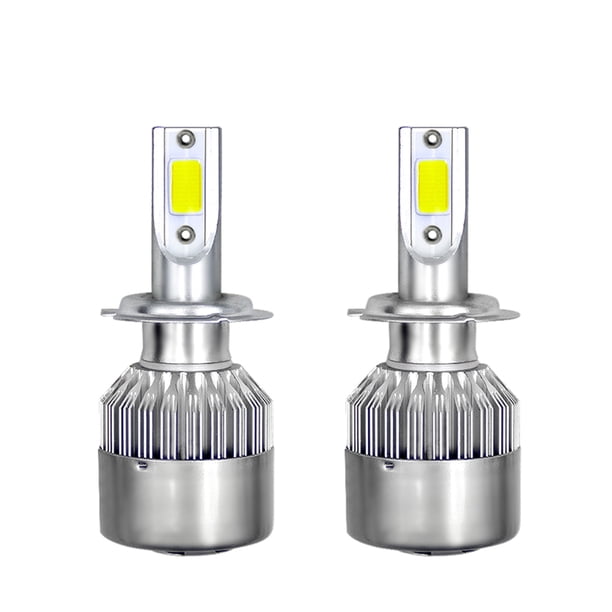 2pcs 36W C6 6000K Cold White H7 9006 LED Headlight Bulb 3800LM Beam Car