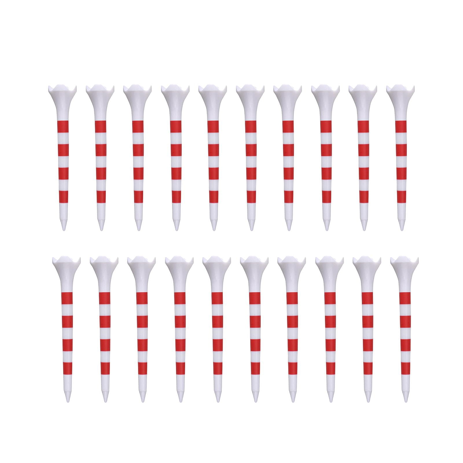 20Pcs Golf Tees Golf Tees Titulaire de Balle de Golf pour l'Exercice Diminuer Balles Rouge Rotatif