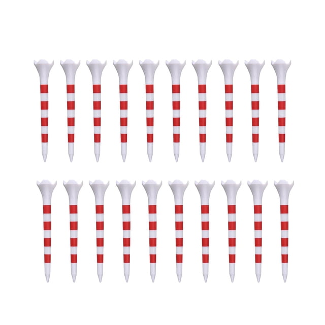 20Pcs Golfing Tees Golf Tees Golf Ball Holder for Exercise Decrease Balls Rotary Red