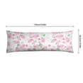 thumbnail image 6 of Long Body Pillow Cover - Soft & Breathable, Hidden Zipper, 20"x54", Tropical Flamingo & Floral Print - Perfect Gift for Beach Lovers, Side Sleepers, Summer Home Decor, 6 of 7