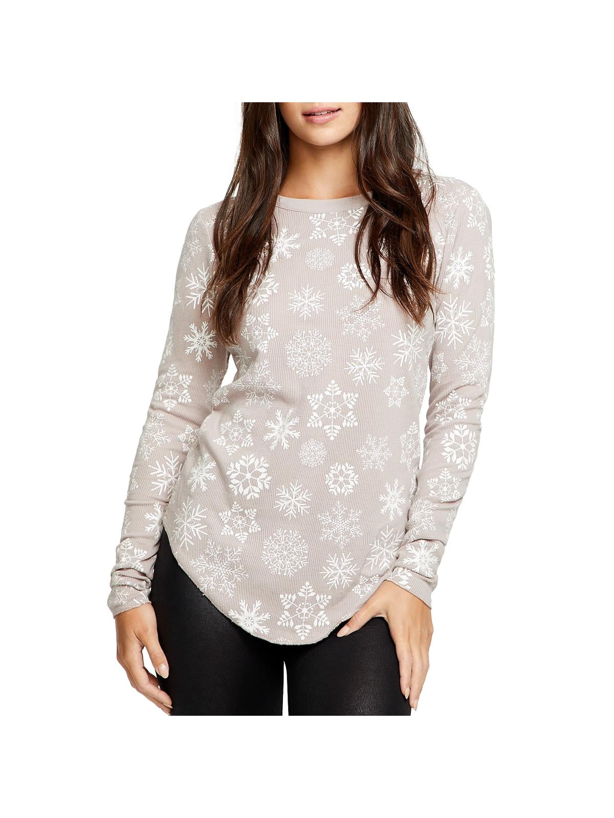 women's printed thermal tops