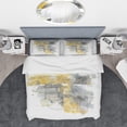 thumbnail image 3 of Designart 'Moving In and Out of Traffic II Yellow Grey' Geometric Duvet Cover Set, 3 of 4