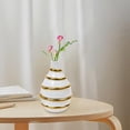 thumbnail image 1 of Florero de ceramica Perfecl Jarrón de ceramica Dorado, 1 of 8
