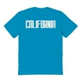 thumbnail image 1 of California Graphic Tropical Blue Men's Cotton T-Shirt, 1 of 1