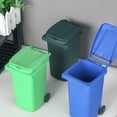 thumbnail image 4 of OUNONA 3pcs Hinged Lid Trash Can Plastic Odor Prevention for General Users Office Use, 4 of 8