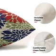 thumbnail image 3 of 4th of July Pillow Covers 12X20 Inch Set of 2, Patriotic Red Blue Green Dahlia Floral Print Holiday Decorative Rectangle Throw Pillow Covers Outdoor Farmhouse Cushion Case for Couch Sofa Bed Decor, 3 of 5