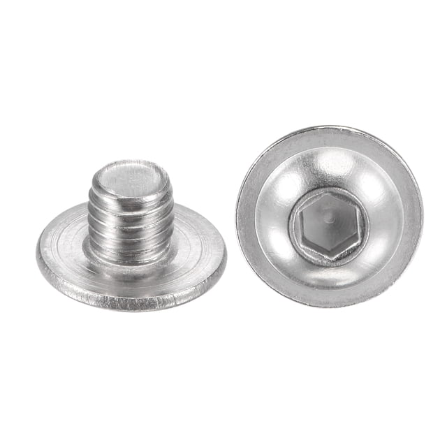 Unique Bargains M8x8mm 304 Vis à Tête Boutonnée en Acier Inoxydable 50 Pack