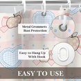 thumbnail image 4 of Pastel Hearts Shower Curtain 72x72, Waterproof Washable Polyester Bathroom Curtain, Heart Bath Curtain with 12 Plastic C Hooks, Machine Washable Fabric Bath Curtain for Bathroom Decor, 4 of 5