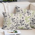 thumbnail image 2 of Grey Green Botanical Throw Pillow Covers, Rustic Country Spring Floral Summer Leaf Soft Breathable Pillow Cases with Invisible Zipper, Small Pillowcases for Couch Bed Sofa Chair 16x24 Inches, 2 of 9