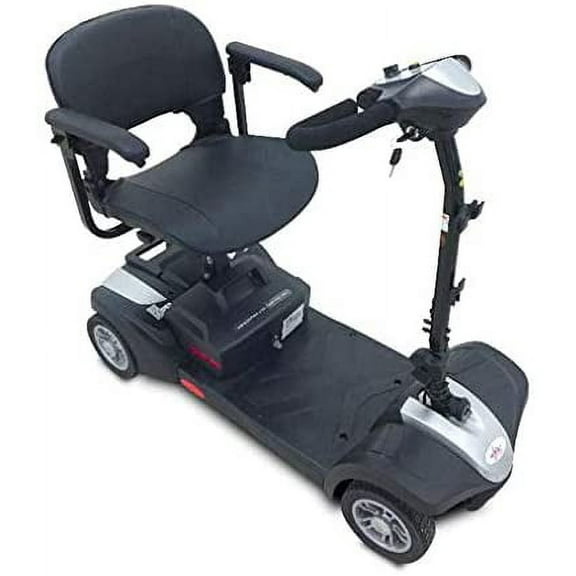 EV Rider MiniRider Lite 4-Wheel Mobility Scooter with Basket, 12Ah Battery, Swivel Seat - Weight Capacity 280Lbs