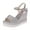 White, variant on Wedding Shoes for Women Bride Bridesmaid Rhinestone Platform Wedge Sandals Summer Party High Heels Dress Pumps