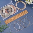 thumbnail image 3 of 60 pulseras de cuerdas de guitarra de 2-1/4 pulgadas, 4 colores, oro rosa, platino, oro claro, plata, alambre de acero flexible en capas., 3 of 6