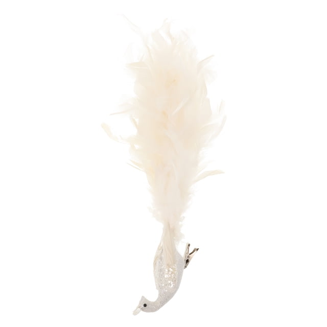 Adorno navideño de pavo real en 3D con clip para árbol de Navidad