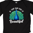 thumbnail image 4 of Inktastic Peacock Girls Long Sleeve Baby Bodysuit, 4 of 5