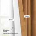 thumbnail image 5 of Half Price Drapes Signature Amber Gold Velvet Blackout Curtains for Bedrooms(1 Panel), 50WX 96L, 5 of 10