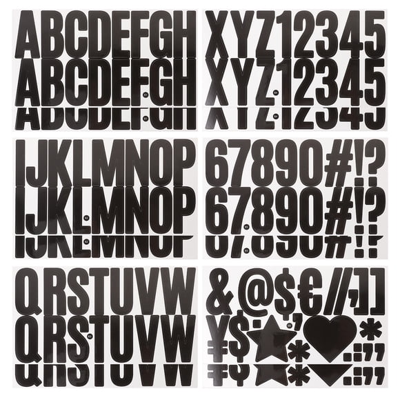 KAKOWELY letter stickers 2 Sets Business Letter Stickers Diy Letter Stickers Adhesive Mailbox Bulletin Letter Decal2.68"X1.26"X0.04"