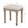 thumbnail image 6 of Bestco Vanity Stool 18.5" High French Dressing Stool Bedroom Living Room Ottoman Beige, 6 of 9