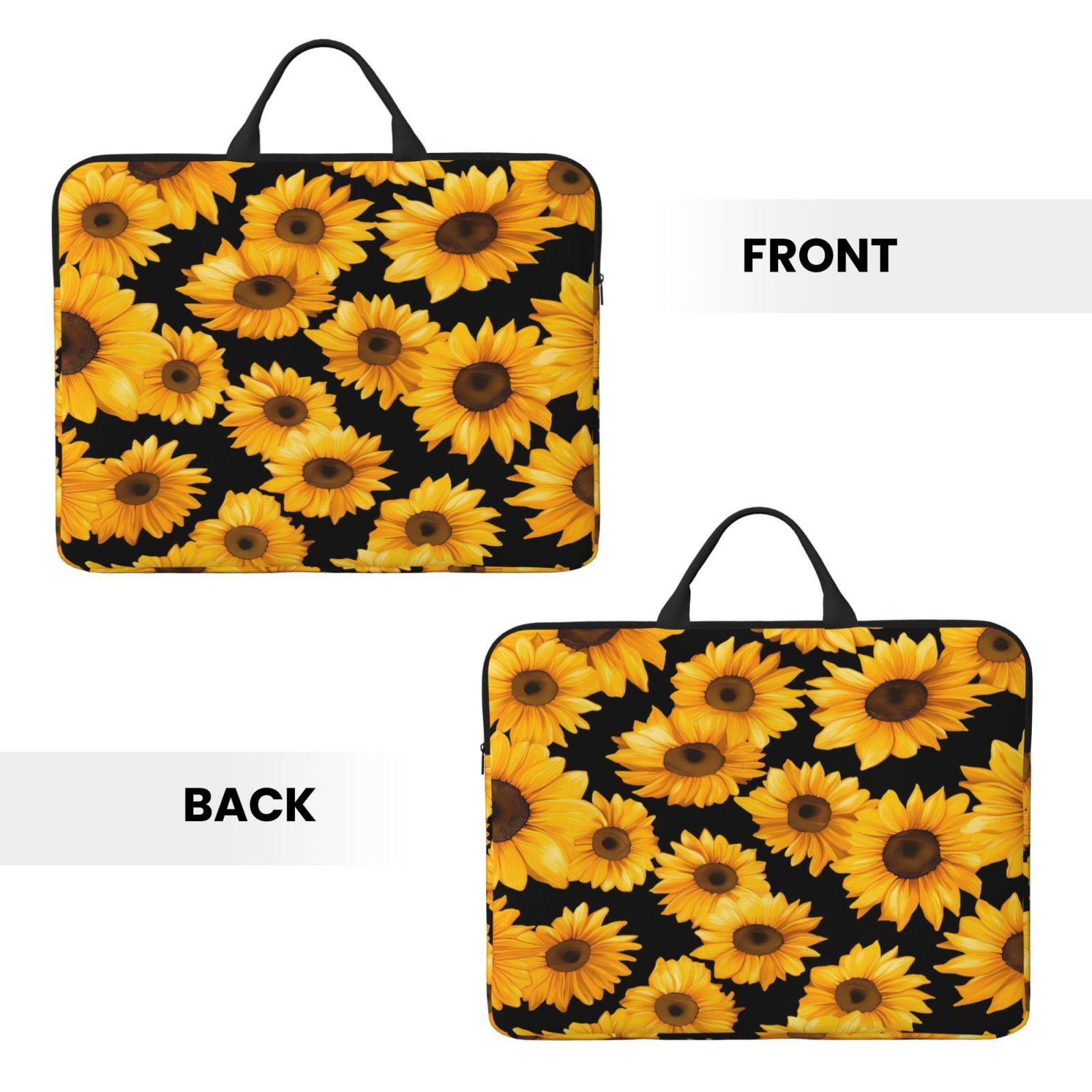 Laptop Sleeve Bag For Women Men 14inch Waterproof Durable Protective Computer Carrying Cover Handle Laptop Case Bag Sunflower