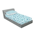 thumbnail image 2 of Ambesonne Teal Fitted Sheet & Pillow Sham Set, Abstract Mosaic Blue Tones, Twin, Slate Blue Turquoise, 2 of 2