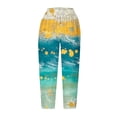 thumbnail image 5 of QATAINLAV Capri Pants for Women 2025 Summer Cotton Linen Hawaiian Print Wide Leg Cropped Pants with Pockets Multicolor 5XL Mother's Day Gifts, 5 of 6