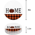 thumbnail image 1 of FMSHPON Happy Halloween Orange Lattice Pumpkins Home Word Set of 8 Round Coaster for Drinks, Absorbent Ceramic Stone Coasters Cup Mat with Cork Base for Home Kitchen Room Coffee Table Bar Decor, 1 of 6