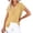 Yellow, variant on Wensltd Women's Summer Blouse V Neck Solid Color Button Front Short Sleeve Trendy Top Loose Fit Tunic Tops Yellow S