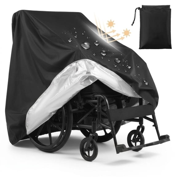 MODANU Electric Wheelchairs Cover Waterproof, 39.3 x 29.5 x 39.3 inch Heavy Duty Wheelchair Cover, Outdoor Protective Cover for Travel & Shower Power Wheelchair, Mobility Scooter