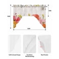 thumbnail image 5 of Pink Yellow Floral Swag Valances for Windows, Small Curtains Drapes, Spring Flowers Elegant Pastoral Leaves Kitchen Window Curtains Over Sink Window Treatment Valance for Bedroom/Bathroom 56"x36", 5 of 5