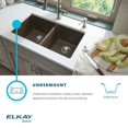 thumbnail image 5 of Elkay ELGOU3321L Gourmet 33" Double Basin Granite Composite Kitchen Sink for Undermount Installations with 40/60 Split, 5 of 7