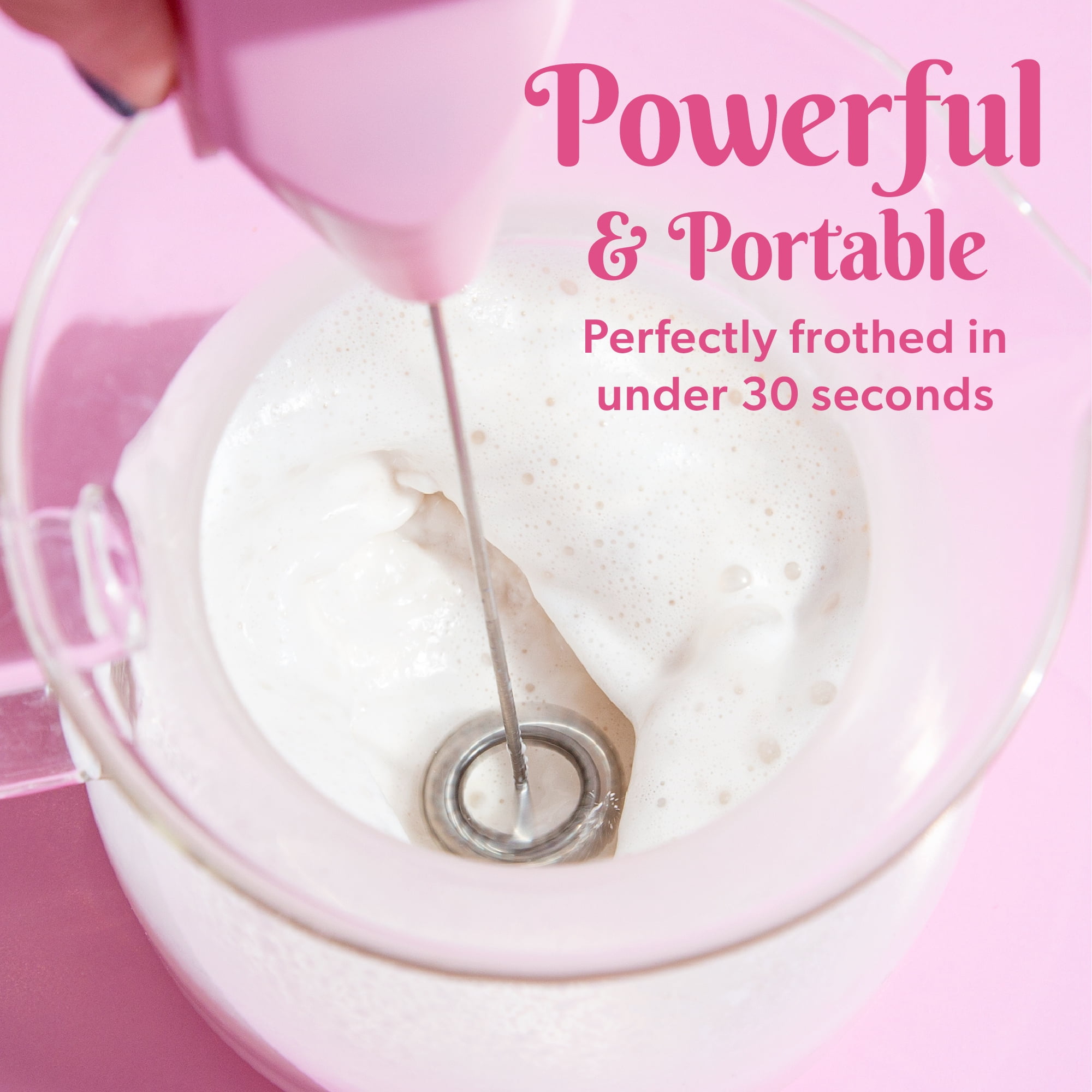 Paris Hilton Electric Frother, Handheld Drink Mixer, 2AA Batteries