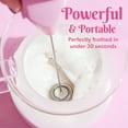 thumbnail image 4 of Paris Hilton Handheld Milk Frother Set, 2-Pack, Includes Pink & Brushed Gold Frothers, Battery-Operated, 4 of 7