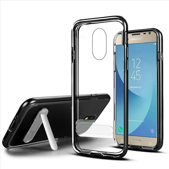 GSA Vitreous Candy Kickstand Case For Samsung Galaxy J3 (2018)/J337 -Clear/Black