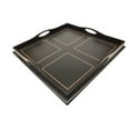 thumbnail image 3 of Mountain Woods Antique Black Square Ottoman Luxury Wooden Serving Tray - 23", 3 of 3