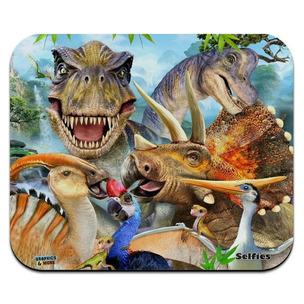 Dinosaur Jurassic Selfie T-Rex Triceratops Brontosaurus Pterodactyl Parasaurolophus Low Profile