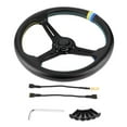 thumbnail image 1 of Leather Steering Wheel,350mm/14in for GReddy Style Car Modified Accessory Steering Wheel Replacement Effortless Installation, 1 of 14