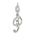 thumbnail image 1 of Solid 925 Sterling Silver Initial Letter P Pendant Alphabet Charm mm, 1 of 3