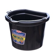 Fortex/Fortiflex FB108BX Flat Side Bucket, Black, Polymer/Rubber