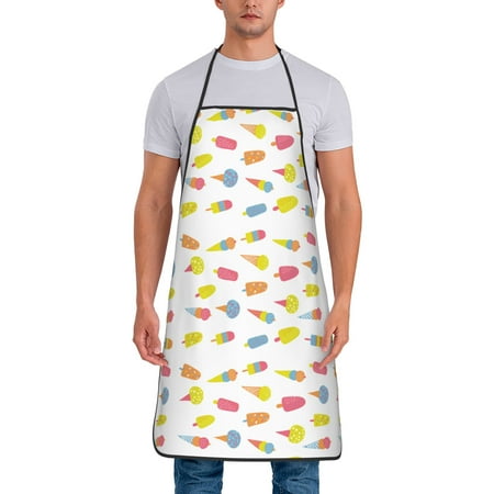 

Kitchen Aprons Ice Cream Apron For Cooking Painting Bbq Grilling Baking