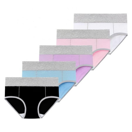 

Women s High Waisted Cotton Underwear Soft Stretch Panties Full Coverage Briefs Plus Size 5 Pack