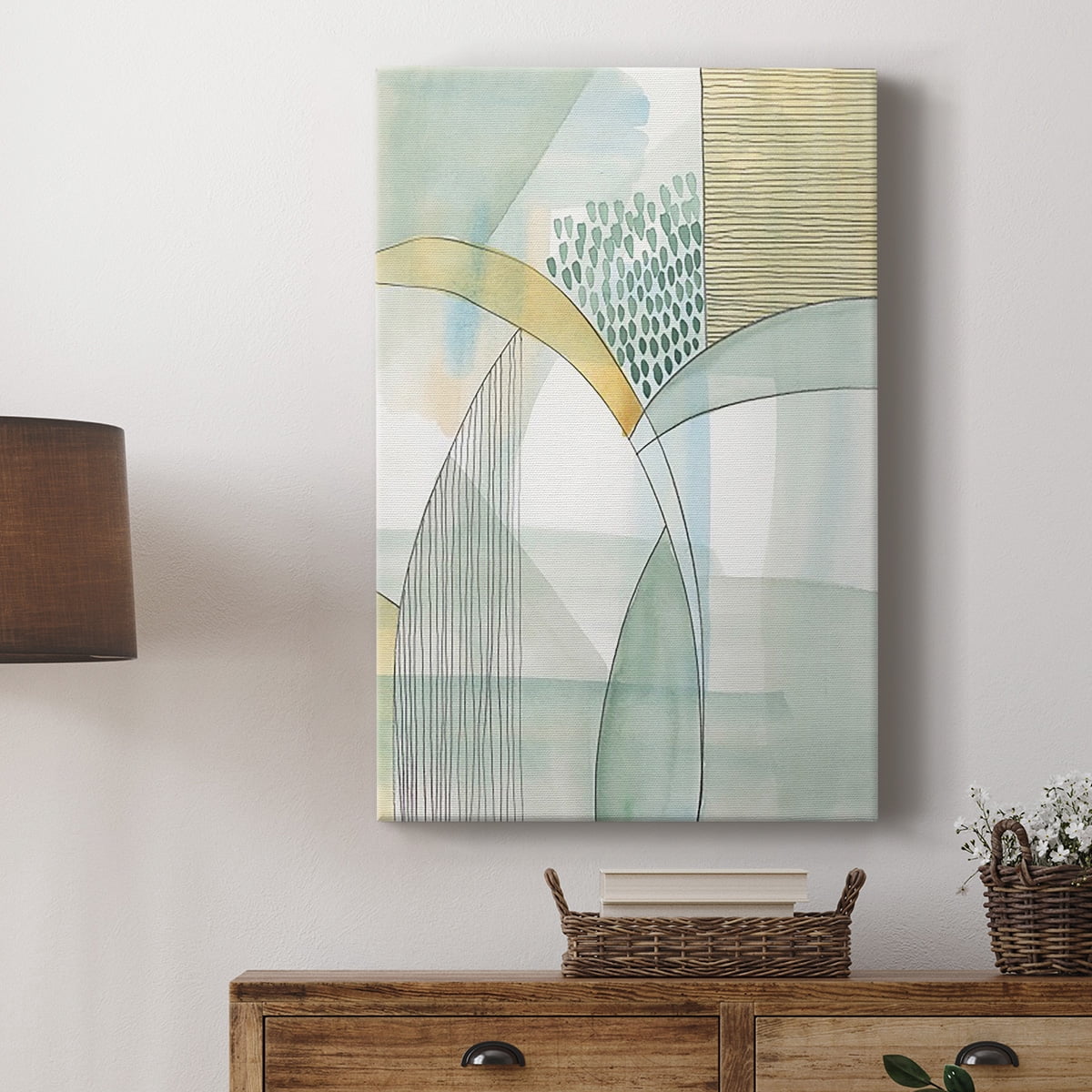 Mint Reflection I Premium Gallery Wrapped Canvas - Ready to Hang