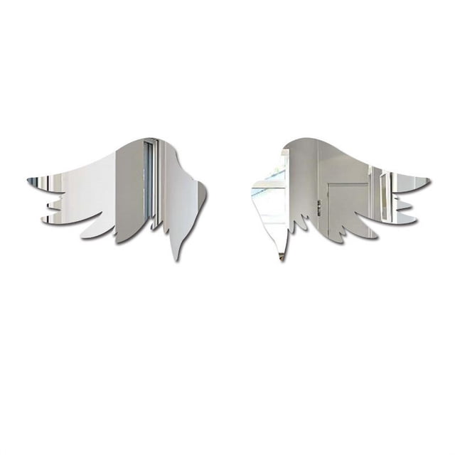 Fiudx Pegatinas de Pared Acrílicas de Alas, Extraíbles, para Decorar La Habitación, Material Duradero y Elegante, para Sala de Estar, Dormitorio, Fotografía de Bodas, 25 X 17 Cm, Juego de 2