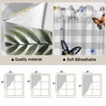 thumbnail image 5 of Spring Mushrooms Swag Valances for Windows, Kitchen Window Curtains Over Sink, Farmhouse Pastoral Botanical Gray Plaid Window Treatment Curtains for Living Room/Bedroom Curtains 2 Panel Sets 36"x45", 5 of 8