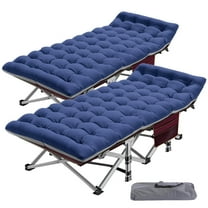 FICISOG Adult Folding Camping Cots, Portable 600lbs Strong Heavy Duty Wide Sleeping Cots with Carry Bag