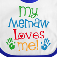 thumbnail image 4 of Inktastic My Memaw Loves Me Boys or Girls Baby Bib, 4 of 4
