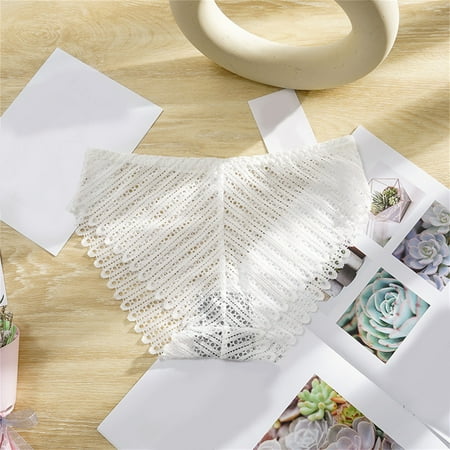 

Womens Panties Women Lace Transparent String Underwear Back Bandage Hollow Out Panties String Briefs White One Size