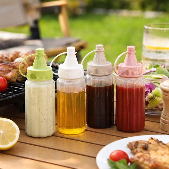 Mini Condiment Bottles,Ketchup Container For Lunch Box Kids,Mini Sauce Squeeze Bottle With Dust Caps For Kitchen, Bbq, And Travel Use