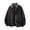 Black, variant on WIZUTIZ Men's Casual Jacket Loose Patchwork Fake Two-Piece Plaid Collar Lapel Full Zip Long Sleeve Polyester Coat for Spring Winter Daily Commute Party Mens Fashion