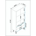 thumbnail image 2 of Manhattan Comfort Beekman 6 Shelves Engineered Wood Tall Cabinet in Brown/Pink, 2 of 5