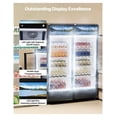 thumbnail image 4 of Commercial Refrigerator 12.2 CU.FT Glass Door Display Cooler, Beverage Refrigerator Merchandiser, Adjustable Shelves, Frostless, LED Lighting, 4 of 9